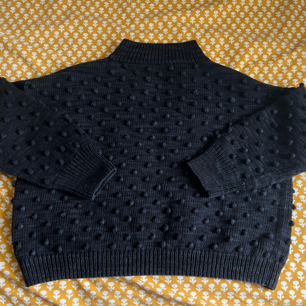 *SOLD* Misha & Puff Cotton Sweater in Pale Black - Picture 2 of 6